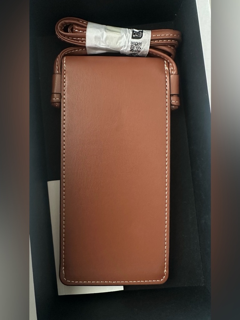 Celine Brown Leather Phone Sunglass Case Pouch Crossbody Strap W/ Box Limited Ed - Picture 3 of 4